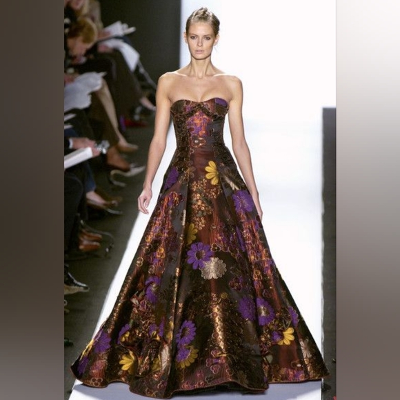 °$7,000 OSCAR DE LA RENTA EXQUISITE SILK JACKET SKIRT RUNWAY SUIT US M - Picture 12 of 12